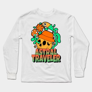 Astral Traveler Trippy Mushrooms Long Sleeve T-Shirt